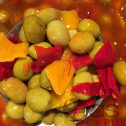 Olives vertes andalouses pimentées