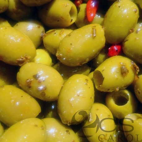 Olives Vertes Dénoyautées Albahaca