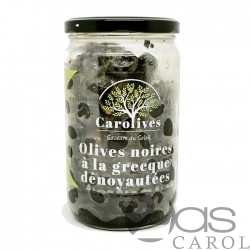 Olives Noires Dénoyautées Façon Grèce Bocal 320g